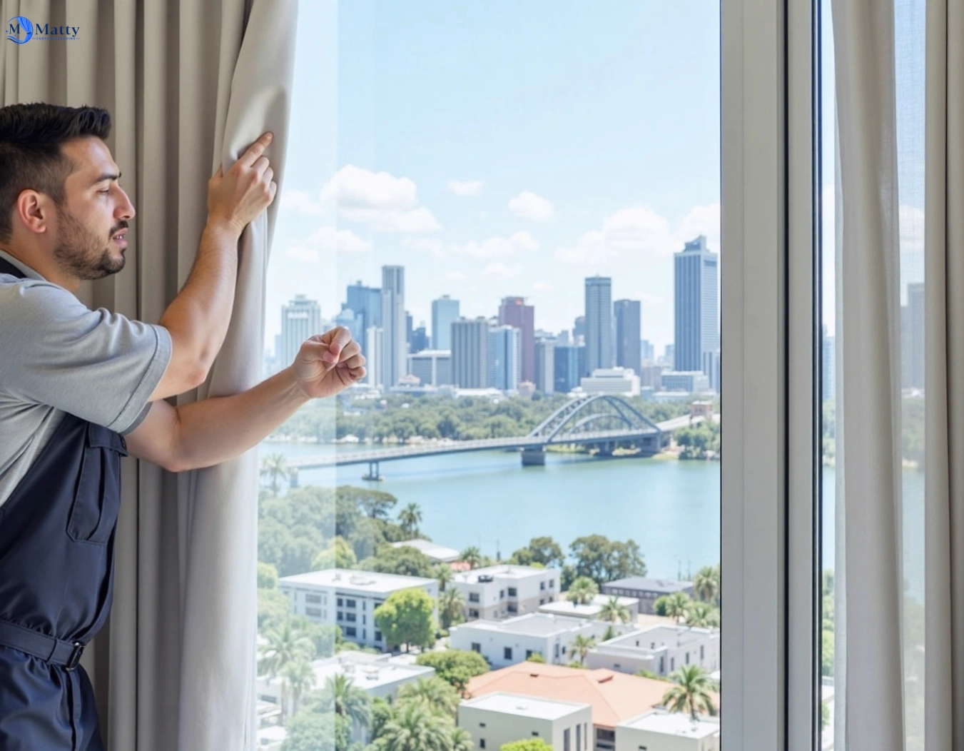 Professional curtain steam cleaning service research-vic QLD by Matty Curtain Cleaning