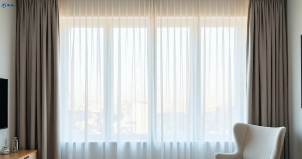 Freshly steam cleaned curtains in research-vic QLD